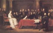 Sir David Wilkie THe First Council of Queen Victoria (mk25) Spain oil painting artist